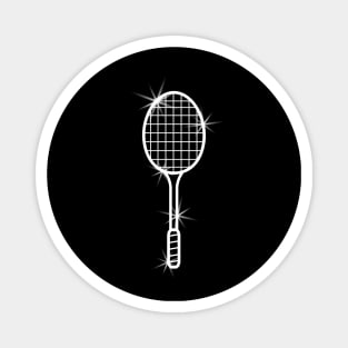 Badminton Racket Silhouette Magnet